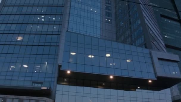 Modern moscow city skyscrapers — Stock Video