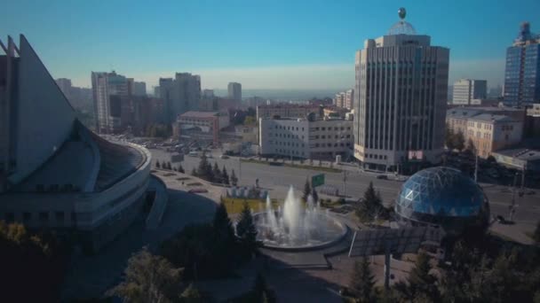 Vue aérienne de la ville de Novossibirsk — Video