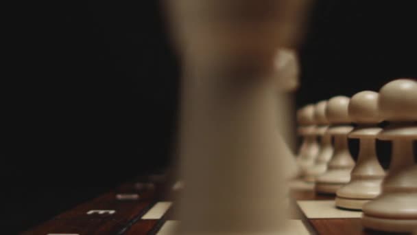 Chessboard and chess pieces — Stock Video