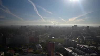 Novosibirsk şehrin havadan görünümü