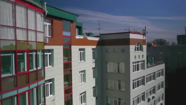 Letecký pohled na Novosibirsk — Stock video