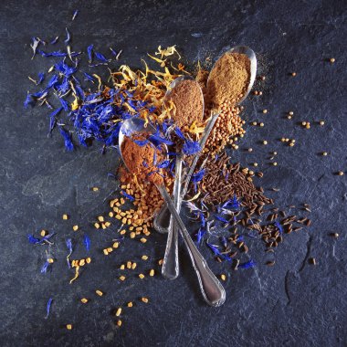 Farklı baharatlar arka plan