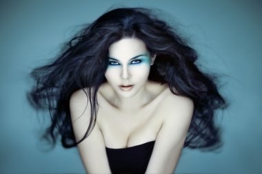 güzel bir kadın ile mükemmel makyaj