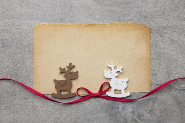 木材の背景とクリスマス デコレーション — ストック写真
