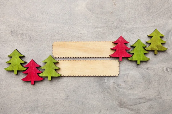 木材の背景とクリスマス デコレーション — ストック写真