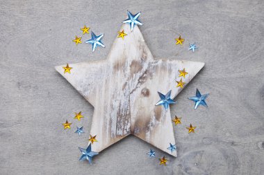 Ahşap arka plan christmas dekorasyon ile