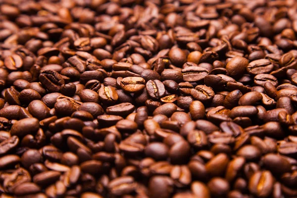 커피 콩 배경, 많은 커피 콩 가까이 — 스톡 사진