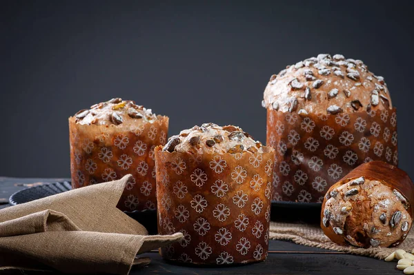 Delicious homemade panettone with natural fermentation. With white chocolate and pistachios