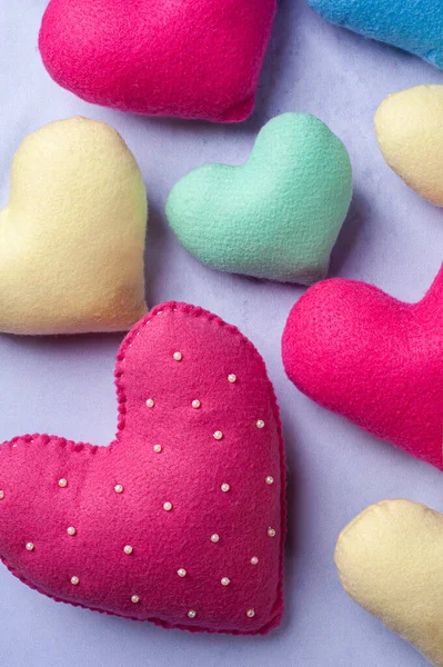 Valentine Day Background Colorful Hearts — Stock Photo, Image