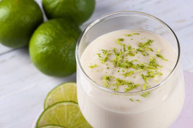 Delicious lemon mousse. Refreshing and tasty dessert - Lime mousse