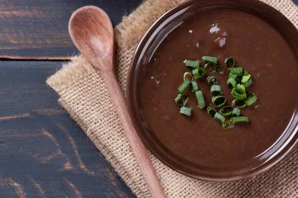 Prato Delicioso Culinária Brasileira Chamado Caldo Feijao Feito Com Feijão — Fotografia de Stock