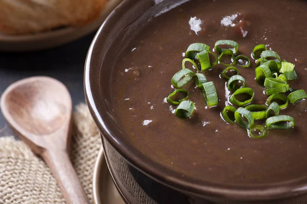 Prato Delicioso Culinária Brasileira Chamado Caldo Feijao Feito Com Feijão — Fotografia de Stock