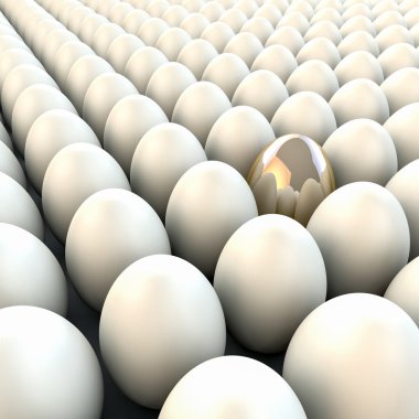 3D render gerçekçi yumurta