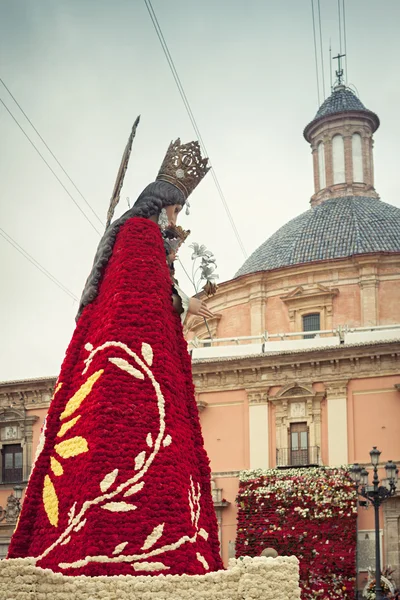 Virgen de los Desemparados w Fallas — Zdjęcie stockowe