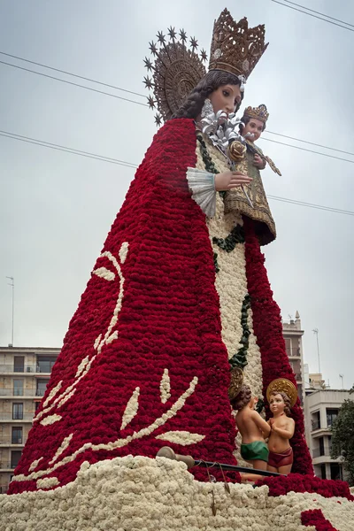 Virgen de los Desemparados in Fallas — Stock Photo, Image