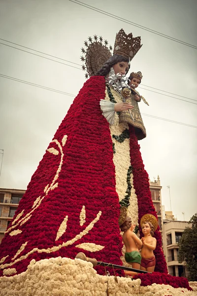 Virgen de los Desemparados en Fallas — Foto de Stock