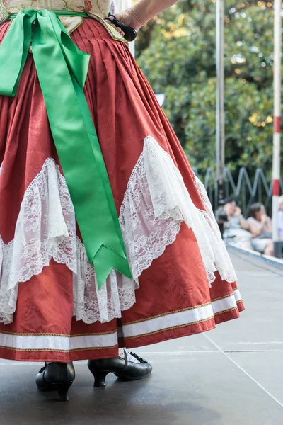 Falleras κοστούμι fallas φόρεμα λεπτομέρεια από Ισπανία Valencia fest ce — Φωτογραφία Αρχείου