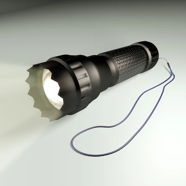 Realistic 3d render of flashlight Stock Photo