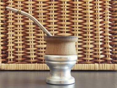 Geleneksel yerba mate çay latin ame içinde popüler Vintage Fotoğraf