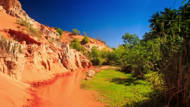 Acantilado de piedra roja — Vídeo de stock