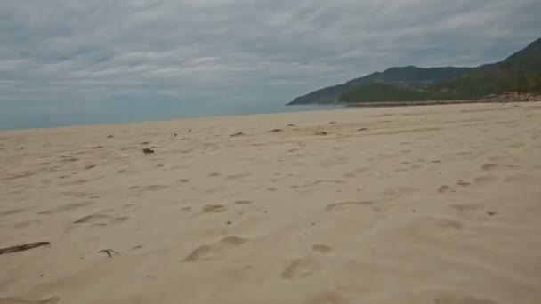 Praia de areia e mar — Vídeo de Stock