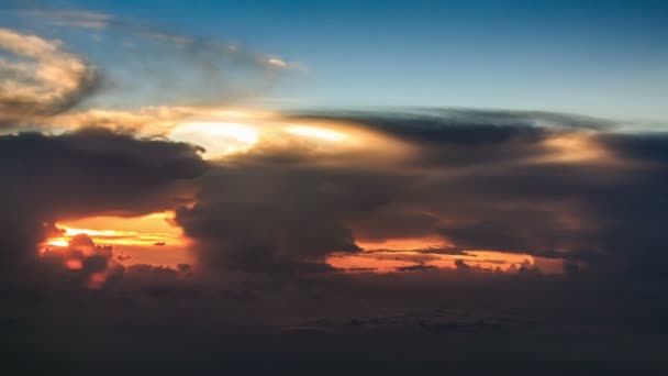 Vacker himmel vid solnedgången — Stockvideo