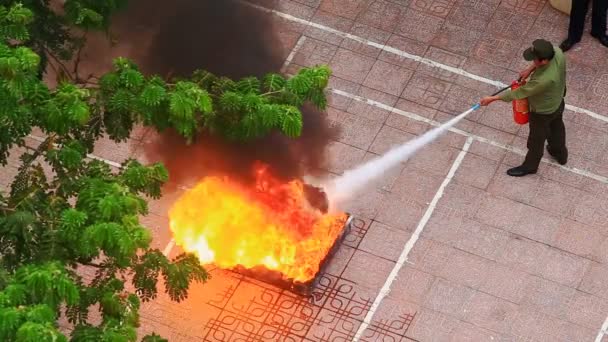 Ejercicios de bomberos — Vídeo de stock