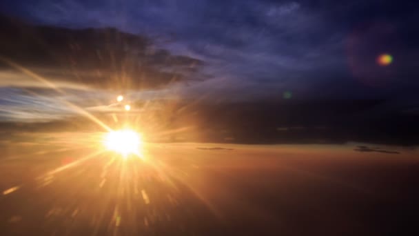 Vacker himmel vid solnedgången — Stockvideo