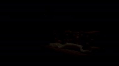 Küçük krakerlerle yapılmış büyük bisküviler.