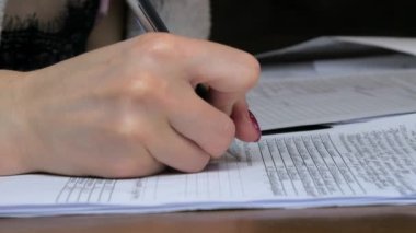 Kalem tutan mali rapor formunu sekreter dolduruyor