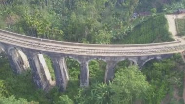 Çay sahasının yakınındaki zarif Demodara Nine Arches köprüsü