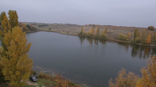 Platteland vanuit helikopter — Stockvideo