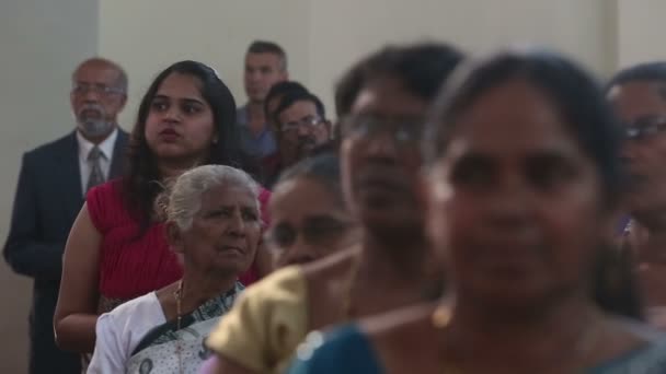 Indian parishioners in  church — Stock Video