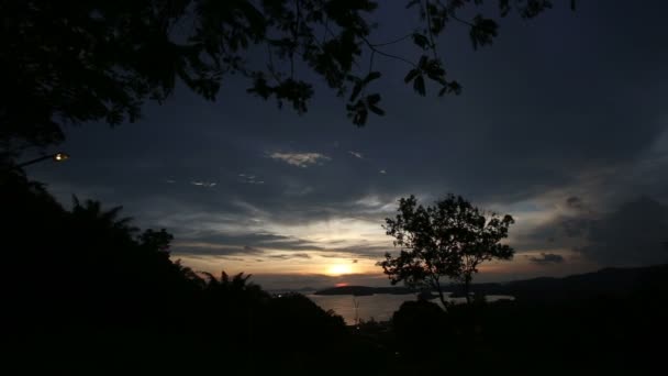 Zachód słońca w Tajlandii — Wideo stockowe