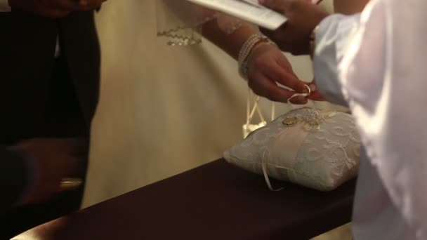 Indické ženicha a kavkazské nevěsta — Stock video