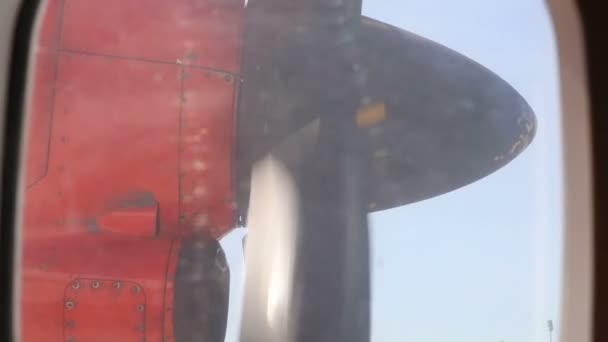 Roterende vliegtuigmotor — Stockvideo