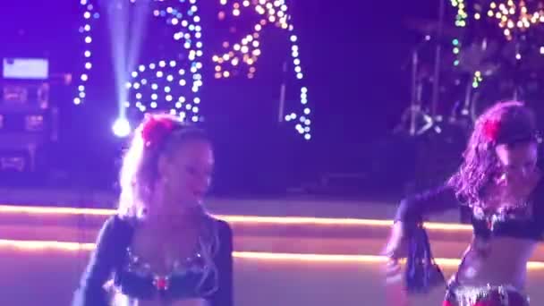 Chicas bailando en fiesta de bodas — Vídeo de stock