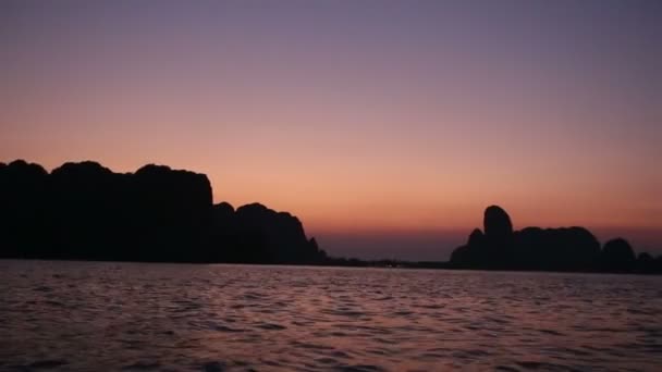 Panorama do mar de barco — Vídeo de Stock