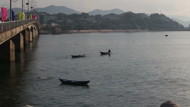 Panorama de la ciudad turística de mar y vietnamita — Vídeo de stock