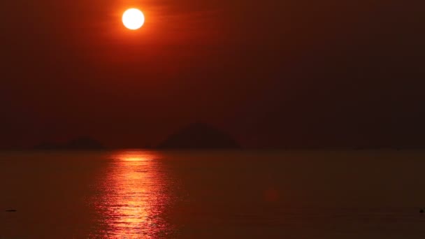 Panorama del amanecer del mar — Vídeo de stock