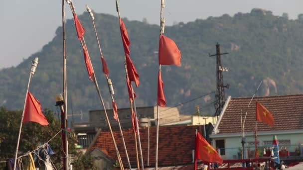 Redes de pesca em Vietnam — Vídeo de Stock