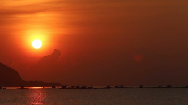 Bella alba sopra il mare — Video Stock