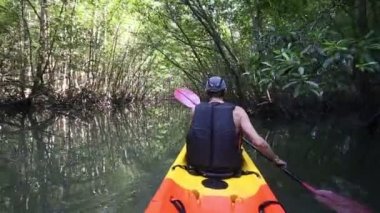Kayık Kanyon yaşlı adam kürekler