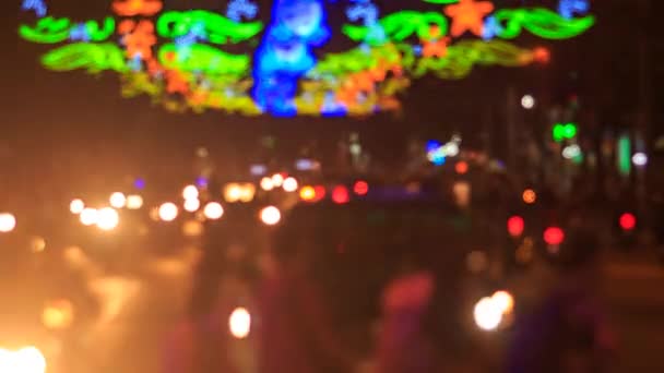 feux de route flous circulation automobile 