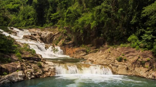 View of waterfall cascade — Stock Video