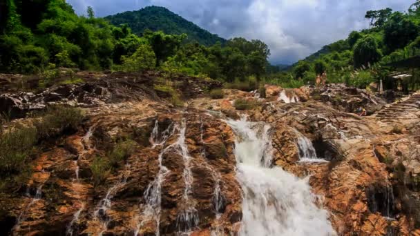 Mountain stream waterfall — Stock Video