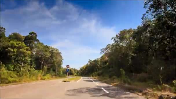 Câmera se move ao longo da estrada — Vídeo de Stock