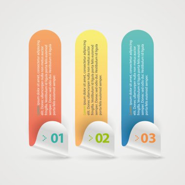 İş ok adımları infographics. Vektör çizim.