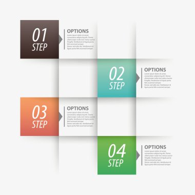 En az infographics. Modern infographics seçenekleri afiş. Vektör çizim.