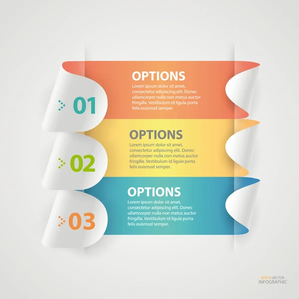 Infographie minimale. Bannière d'options d'infographie moderne. Illustration vectorielle . — Image vectorielle